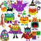 Pumpkin Monster Jack-o'-Lantern Foam 24 Sets Halloween Crafts Kits